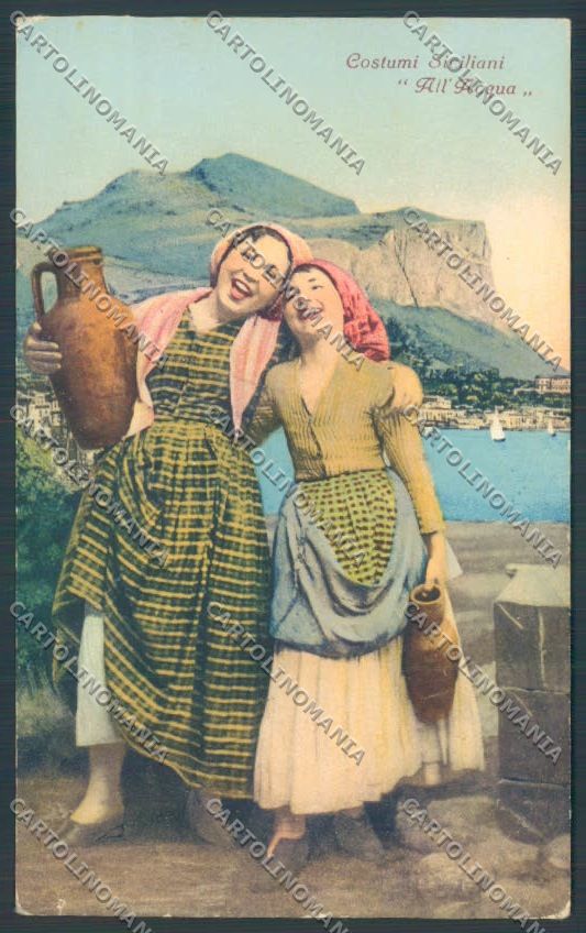 Palermo Costumi Monte Pellegrino cartolina ZT8305 – fronte