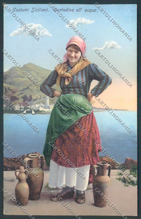 Palermo Costumi Monte Pellegrino cartolina ZT8307 – fronte