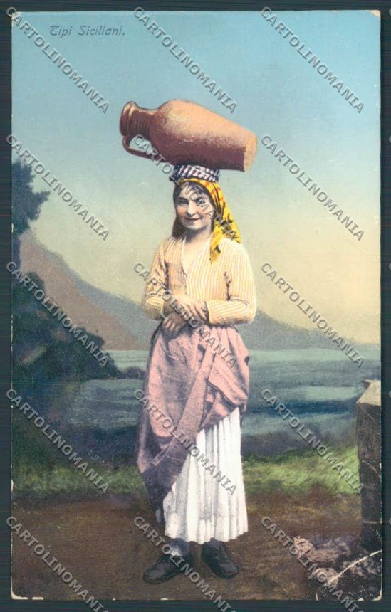 Palermo Costumi RIPARATA cartolina ZT8309 – fronte