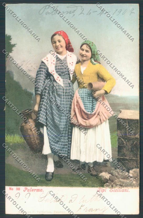 Palermo Costumi cartolina ZT8316 – fronte