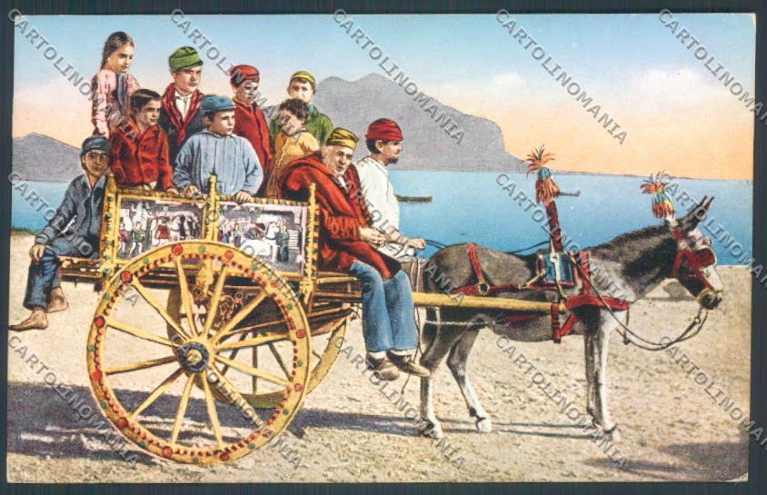 Palermo Carretto Siciliano Asino cartolina ZT8321 – fronte