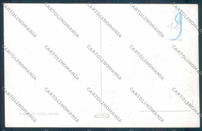 Palermo Carretto Siciliano Asino cartolina ZT8321 – retro
