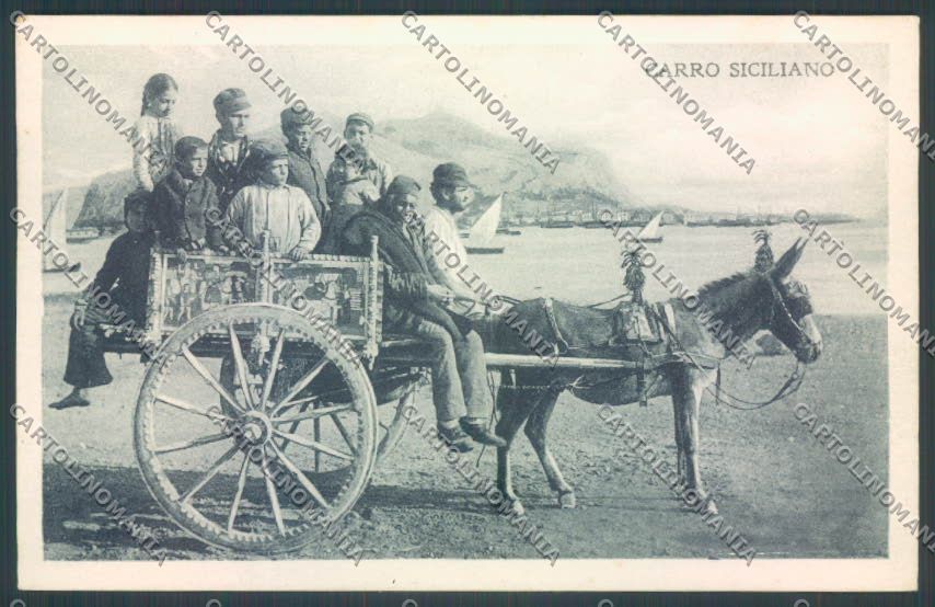 Palermo Carretto Siciliano Monte Pellegrino Asino cartolina ZT8322 – fronte