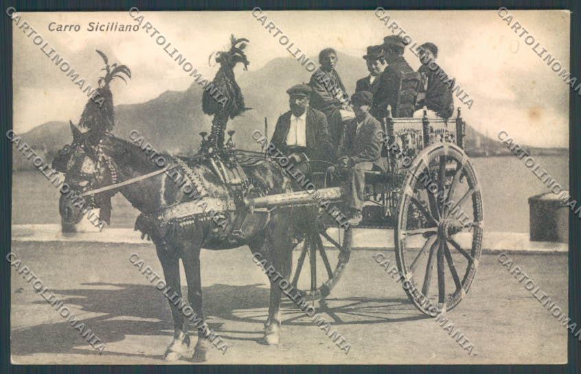 Palermo Carretto Siciliano Monte Pellegrino Asino cartolina ZT8325 – fronte