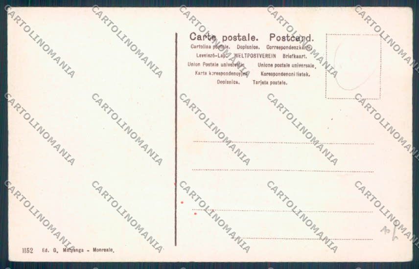 Palermo Carretto Siciliano Monte Pellegrino Asino Dipinta cartolina ZT8327 – retro