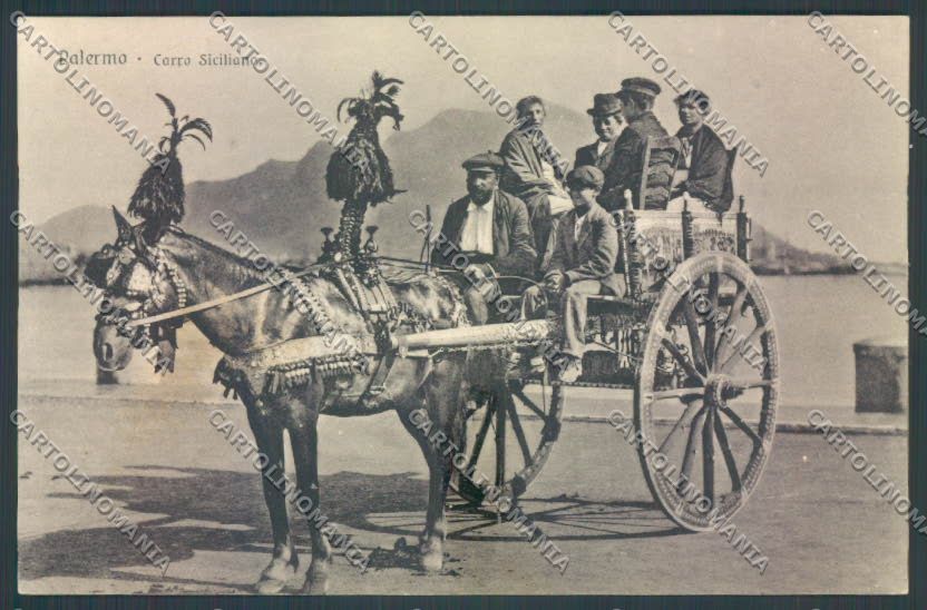 Palermo Carretto Siciliano Monte Pellegrino Asino cartolina ZT8328 – fronte