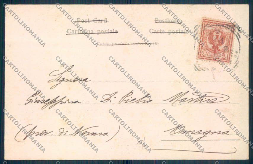 Palermo Carretto Siciliano Monte Pellegrino Asino Alterocca cartolina ZT8329 – retro