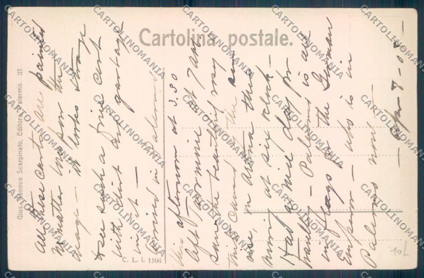 Palermo Carretto Siciliano Asino cartolina ZT8331 – retro