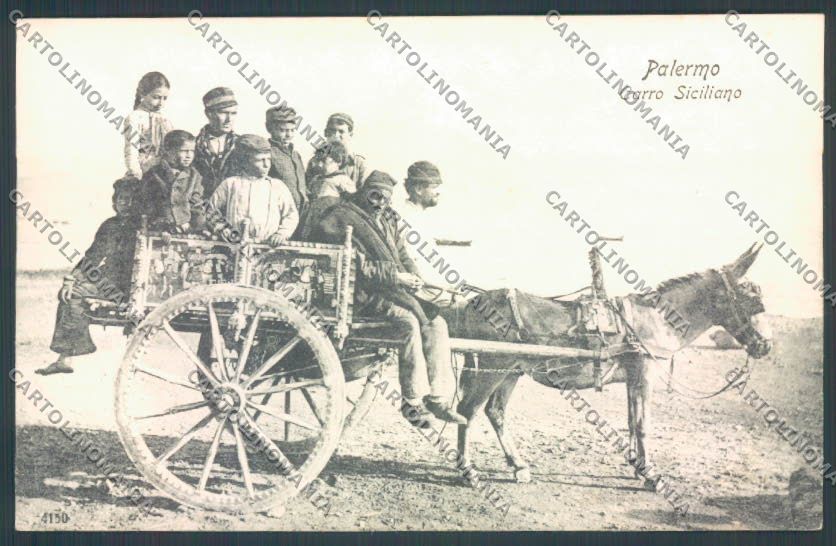 Palermo Carretto Siciliano Monte Pellegrino Asino cartolina ZT8334 – fronte