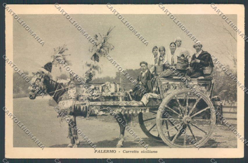 Palermo Carretto Siciliano Asino cartolina ZT8342 – fronte