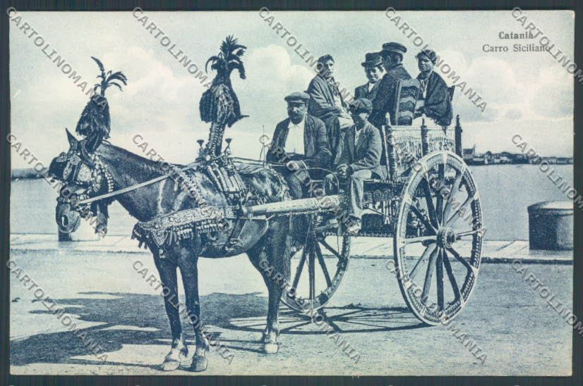 Catania Carretto Siciliano Asino cartolina ZT8347 – fronte