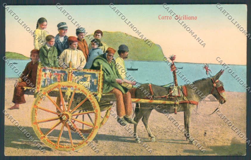 Palermo Carretto Siciliano Monte Pellegrino Asino cartolina ZT8351 – fronte