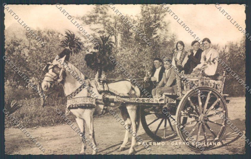 Palermo Carretto Siciliano Asino cartolina ZT8356 – fronte