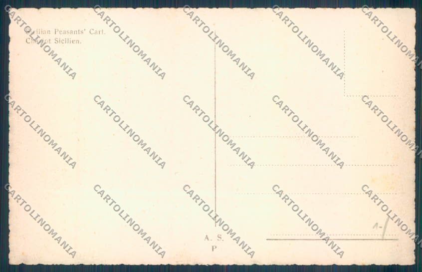 Palermo Carretto Siciliano Asino cartolina ZT8356 – retro