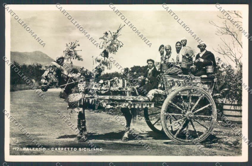 Palermo Carretto Siciliano Asino Foto cartolina ZT8362 – fronte