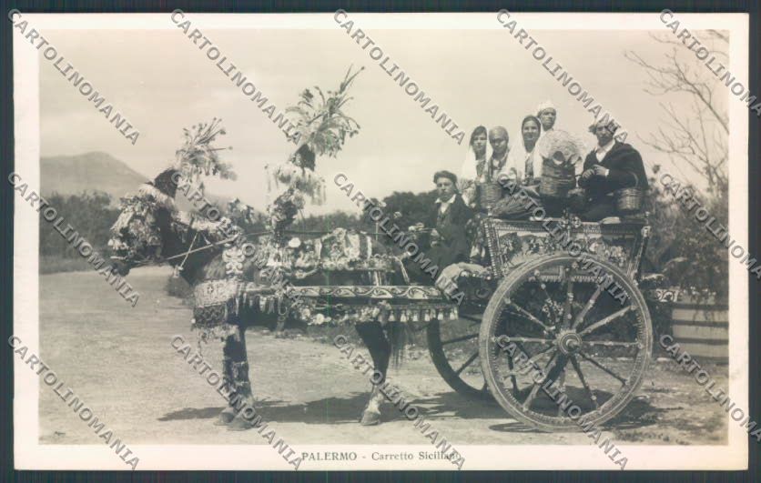 Palermo Carretto Siciliano Asino Foto cartolina ZT8363 – fronte