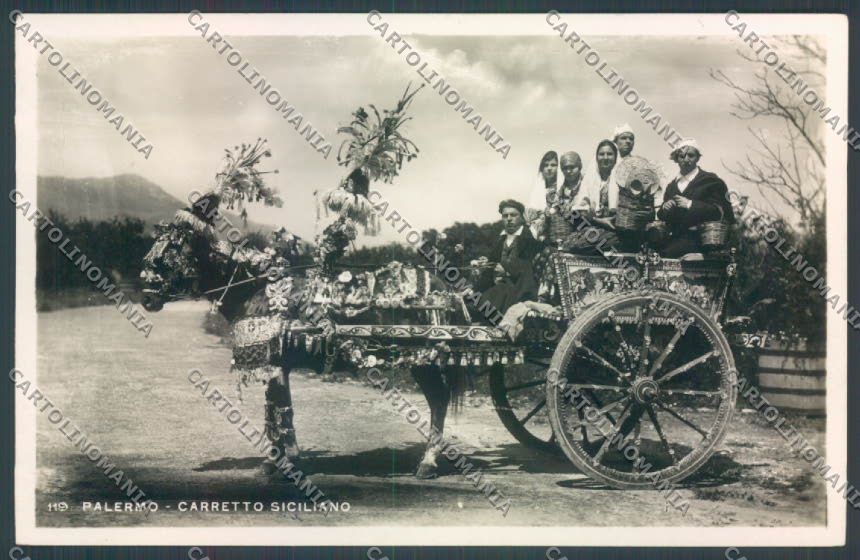 Palermo Carretto Siciliano Asino Foto cartolina ZT8364 – fronte
