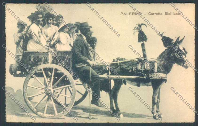 Palermo Carretto Siciliano Asino cartolina ZT8368 – fronte