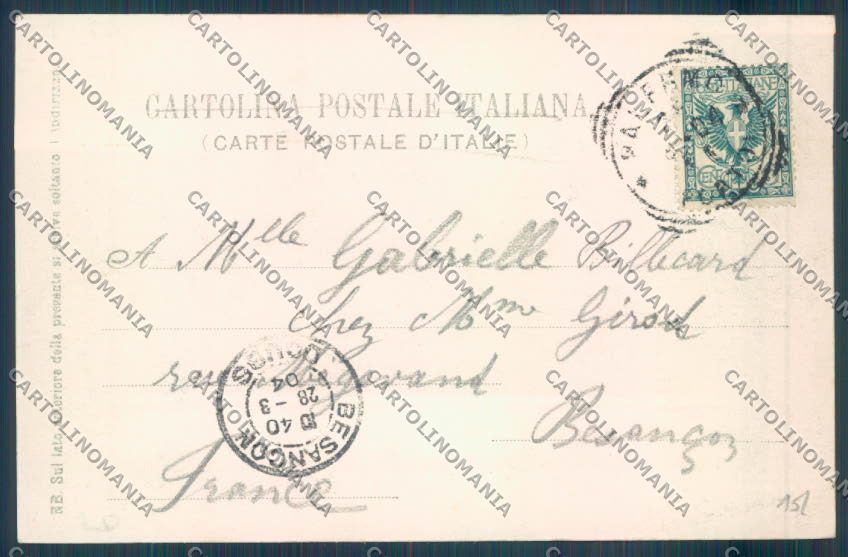 Palermo Carretto Siciliano Monte Pellegrino Asino cartolina ZT8375 – retro