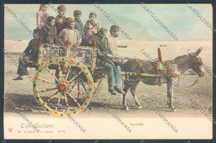 Palermo Carretto Siciliano Asino cartolina ZT8381 – fronte