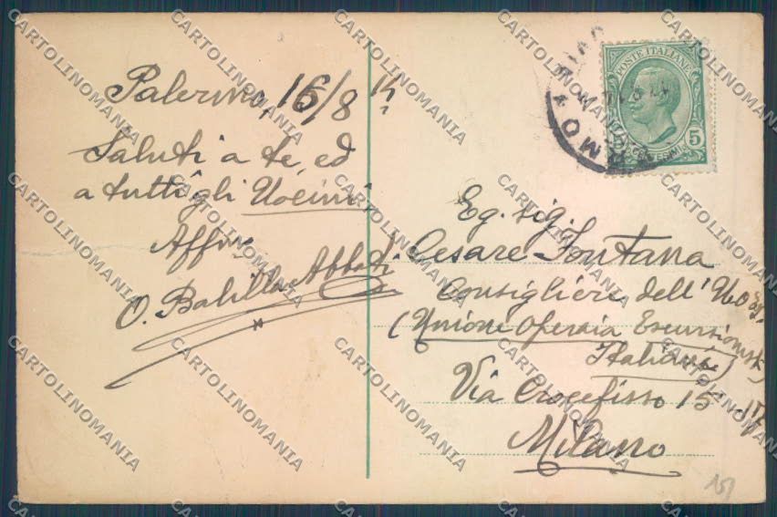 Palermo Carretto Siciliano PIEGHINA Asino FORO cartolina ZT8388 – retro