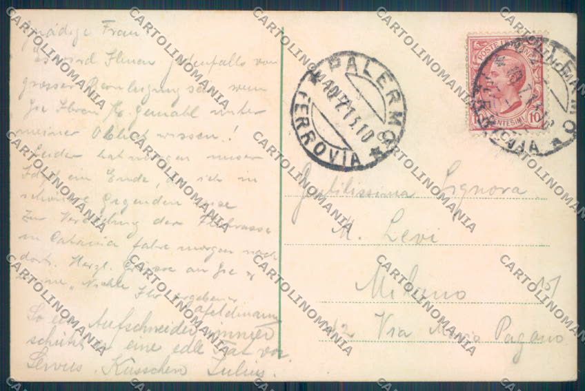 Palermo Carretto Siciliano Asino cartolina ZT8389 – retro