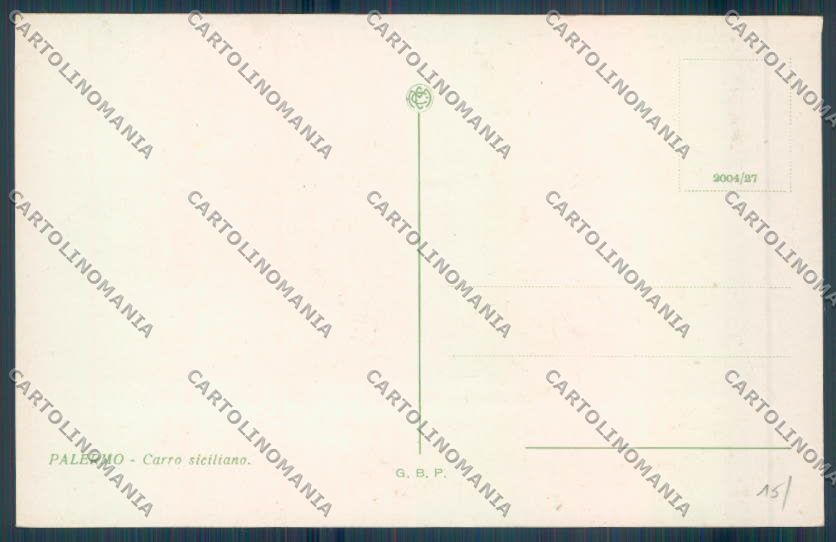 Palermo Carretto Siciliano Asino cartolina ZT8393 – retro