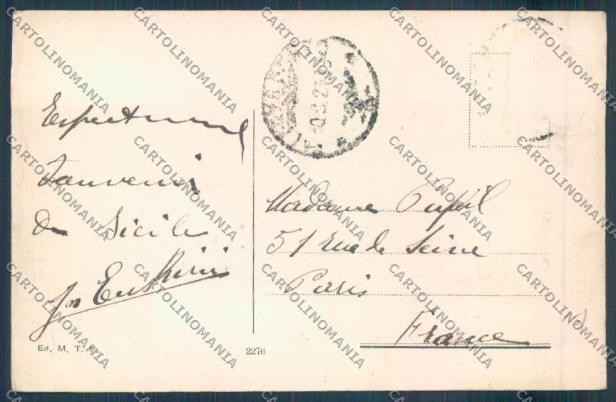 Palermo Carretto Siciliano PIEGHINA Asino cartolina ZT8399 – retro