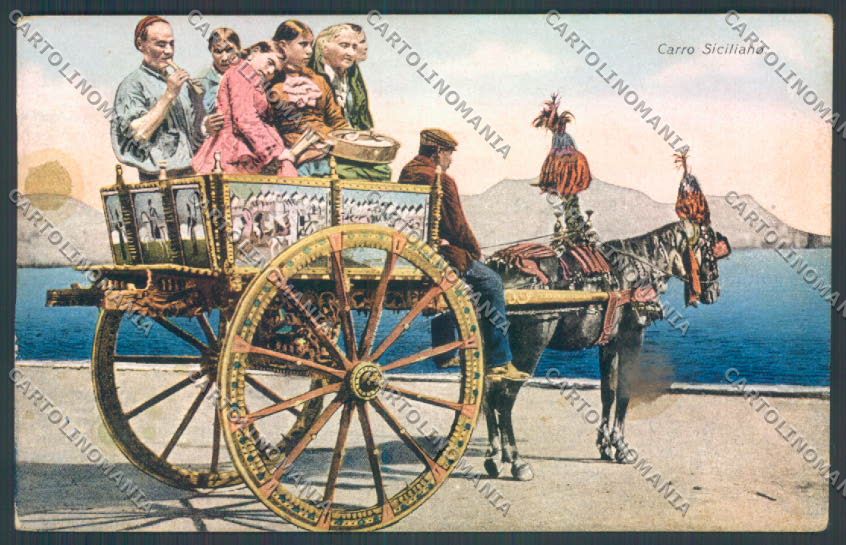 Palermo Carretto Siciliano Asino cartolina ZT8405 – fronte