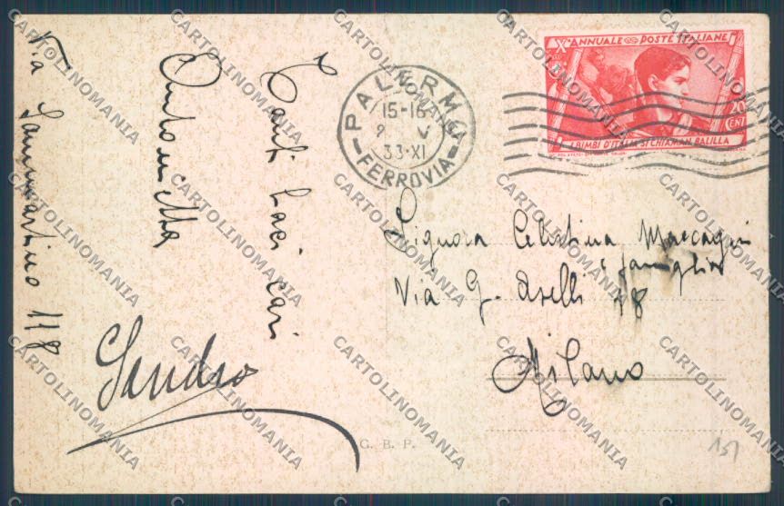 Palermo Carretto Siciliano Asino cartolina ZT8421 – retro