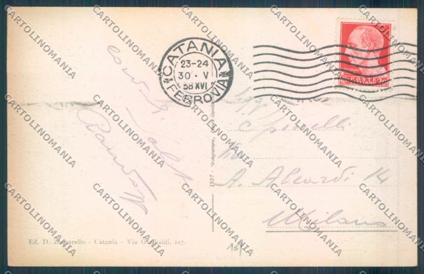 Palermo Carretto Siciliano Asino cartolina ZT8427 – retro