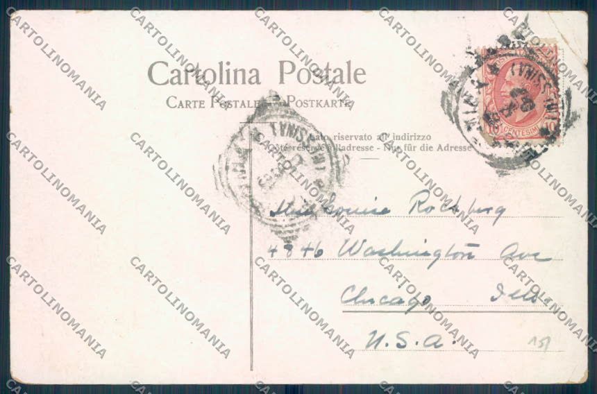 Messina Carretto Siciliano Taormina Asino PIEGHE cartolina ZT8430 – retro
