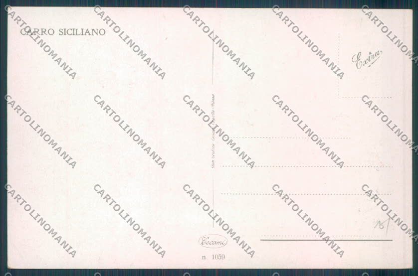 Palermo Carretto Siciliano Asino cartolina ZT8437 – retro