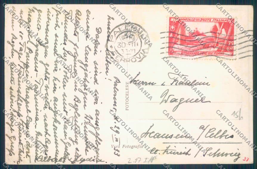 Palermo Carretto Siciliano Asino Foto cartolina ZT8441 – retro