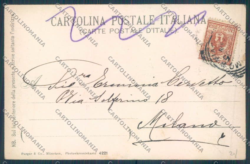 Palermo Carretto Siciliano Asino cartolina ZT8456 – retro