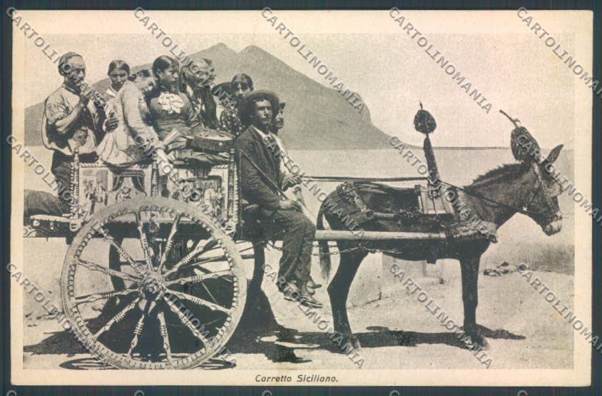 Palermo Carretto Siciliano Asino cartolina ZT8459 – fronte