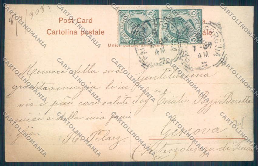 Palermo Carretto Siciliano Asino cartolina ZT8460 – retro