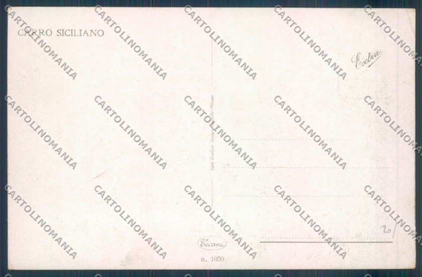 Palermo Carretto Siciliano Asino cartolina ZT8462 – retro