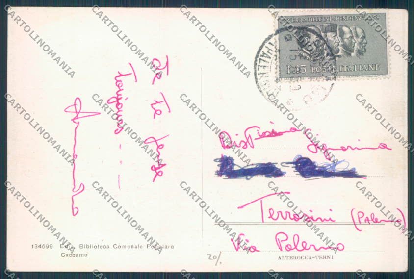 Palermo Caccamo cartolina ZT8477 – retro