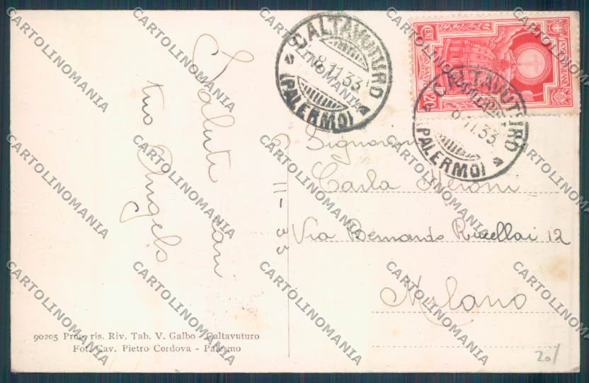 Palermo Caltavuturno cartolina ZT8479 – retro