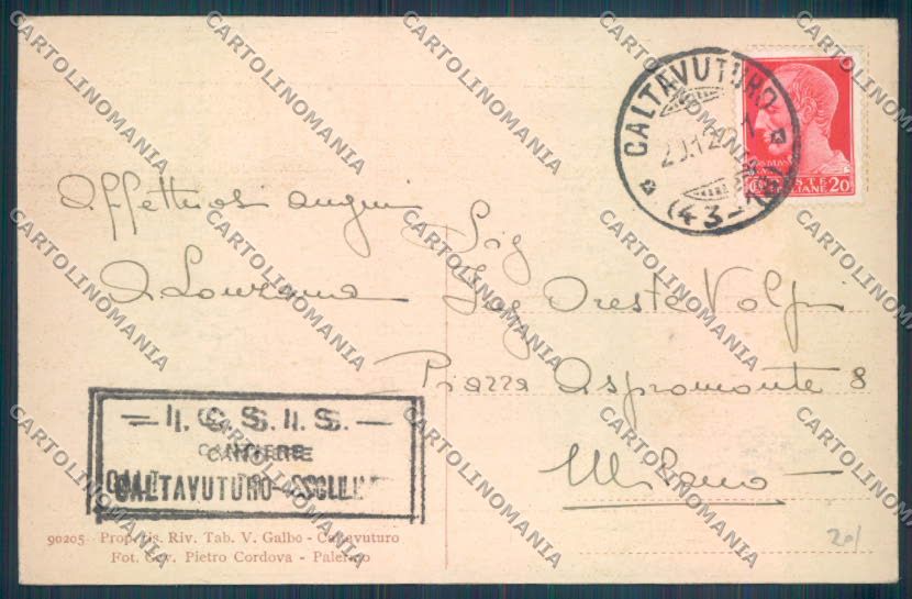 Palermo Caltavuturno cartolina ZT8480 – retro