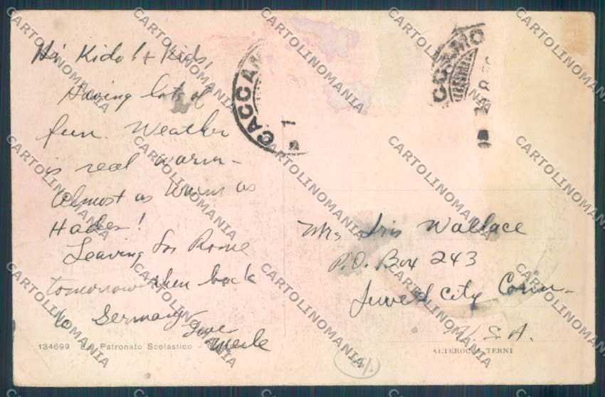 Palermo Caccamo ABRASA PIEGHINE cartolina ZT8481 – retro