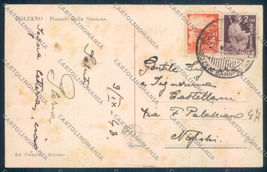 Bolzano Città cartolina ZT8490 – retro