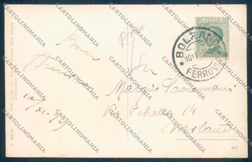 Bolzano Città PIEGA cartolina ZT8511 – retro