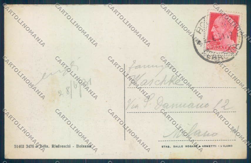 Bolzano Città cartolina ZT8539 – retro