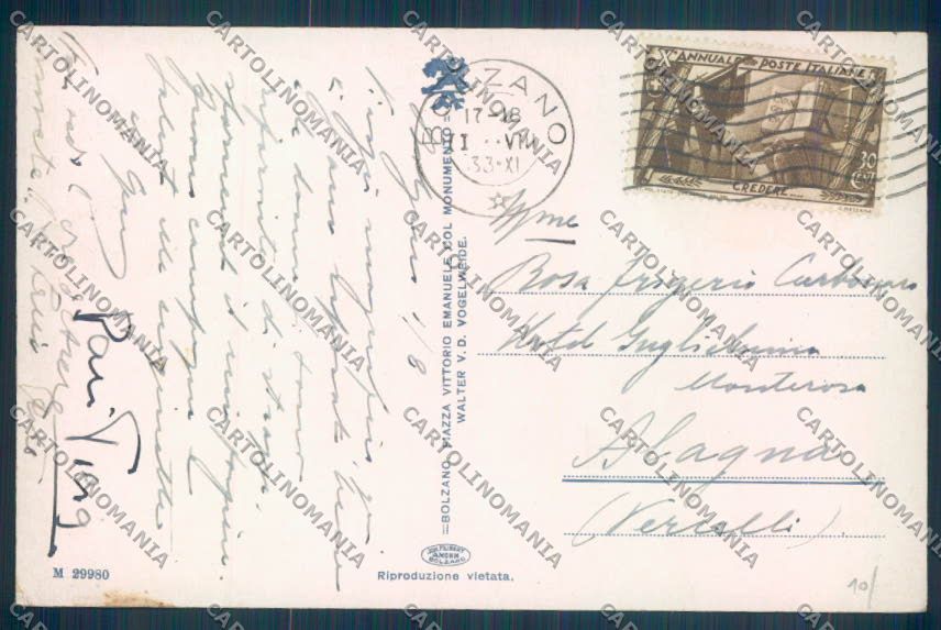 Bolzano Città cartolina ZT8540 – retro