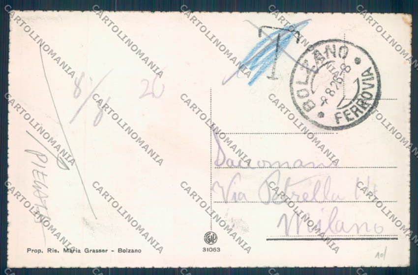 Bolzano Città cartolina ZT8542 – retro