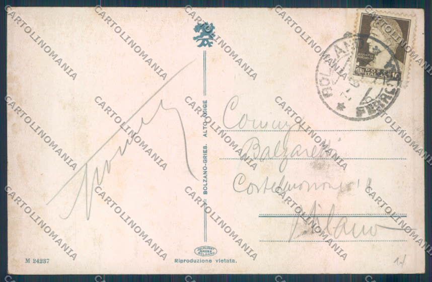Bolzano Città cartolina ZT8548 – retro