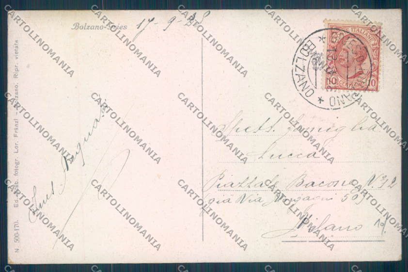 Bolzano Città cartolina ZT8549 – retro