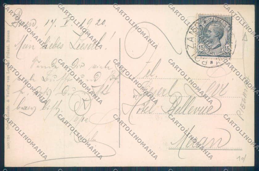Bolzano Città PIEGHINA cartolina ZT8557 – retro